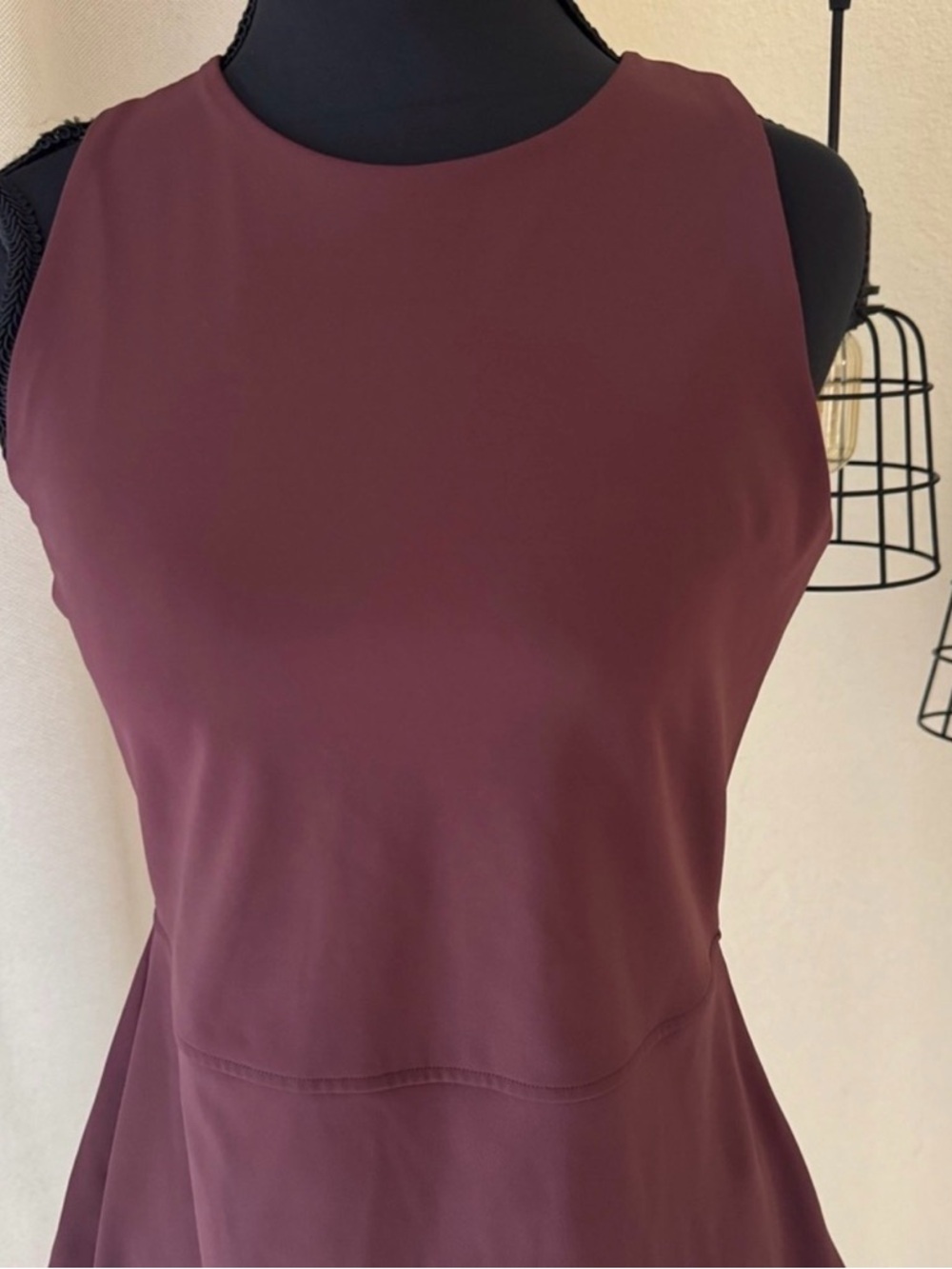 Spanx Brown Peplum Tank Top Small Stretch Athleisure Activewear - Picture 3 of 7